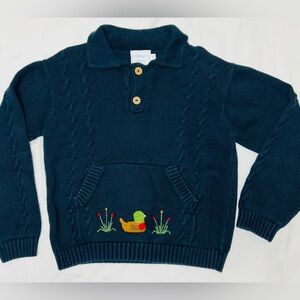 Little English duck embroidered sweater sz 6 Smoke free home